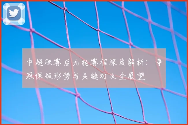 中超联赛后九轮赛程深度解析:争冠保级形势与关键对决全展望